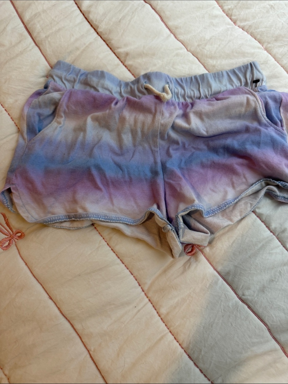 Old Navy Pastel Tie-Dye Shorts in Lavender, Light Blue, Pink